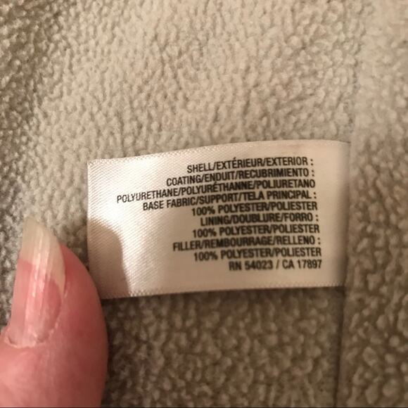 Old Navy Boy's Black/Gray Hooded Colorblock Puffer - Picture 5 of 9